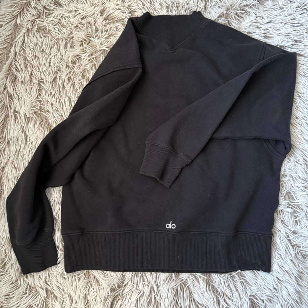 Alo Yoga Freestyle Fleece Sweatshirt, Black, Small